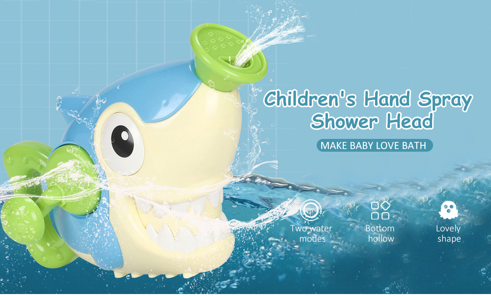 Children's Hand Spray Shower Head Toy Shark