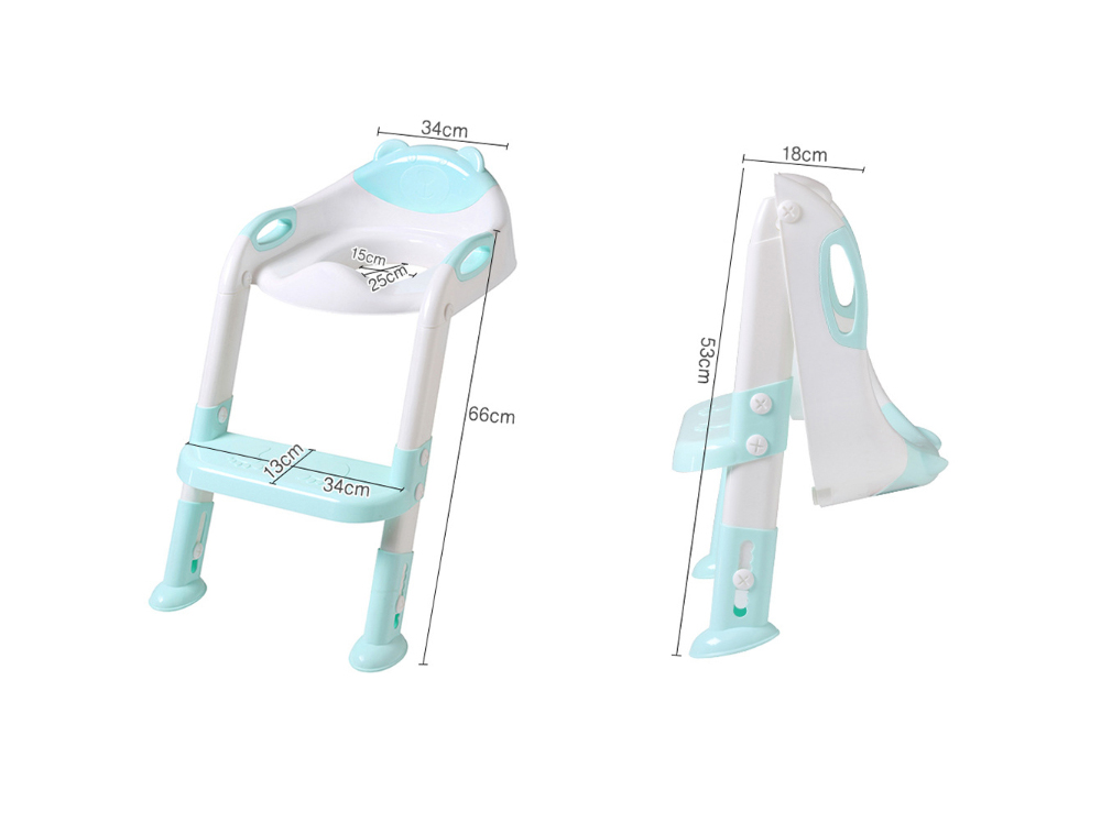 Folding Toilet Ladder Adjustable Trainer Seat Potty for Baby