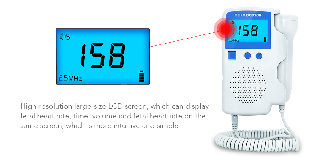 AOJ AOJ - 50B Household Digital Fetal Doppler AOJ AOJ - 50B Household Digital Fetal Doppler
