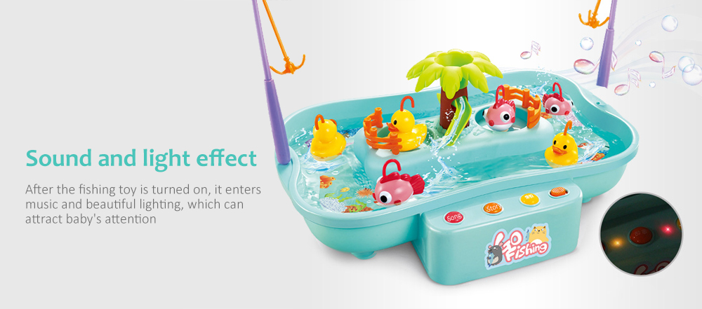 Rotating Electric Music Light Fishing Education Toy Set Rotating Electric Music Light Fishing Education Toy Set