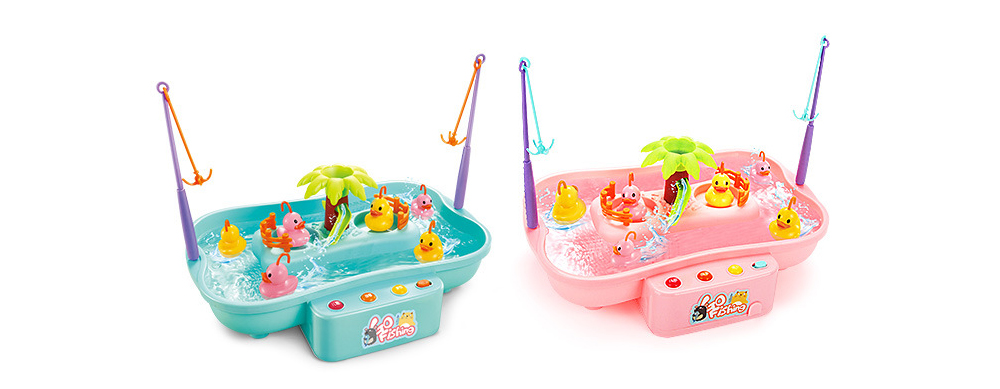 Rotating Electric Music Light Fishing Education Toy Set Rotating Electric Music Light Fishing Education Toy Set