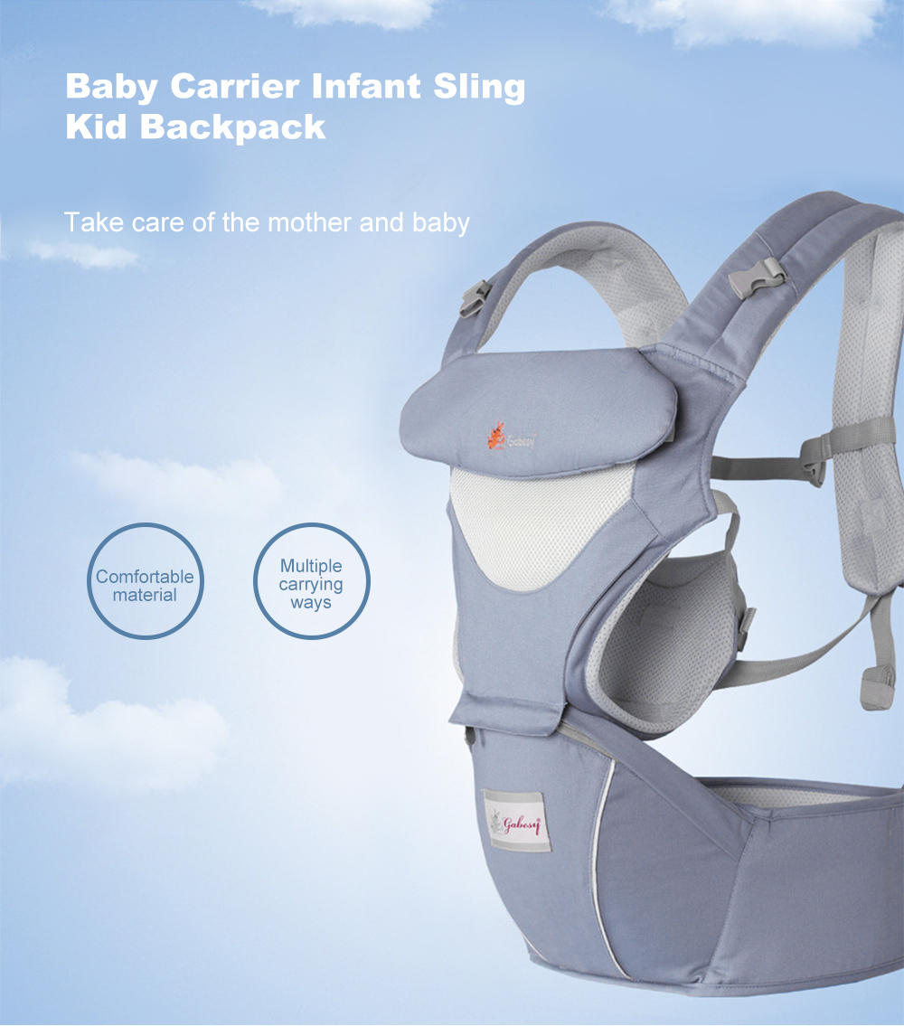 Gabesy Newborn 3 in 1 Ergonomic Baby Carrier Infant Sling Kid Backpack Hip Seat