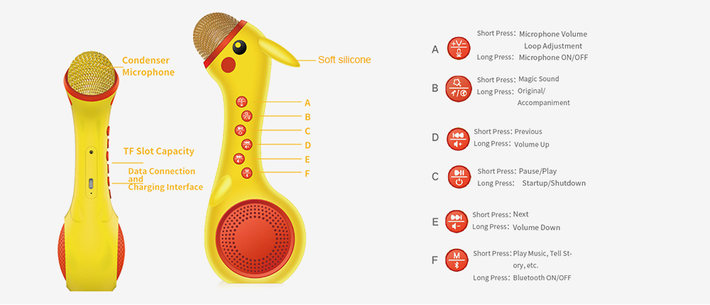 LOYE LY - 704 K Children Smart Educational Machine Microphone