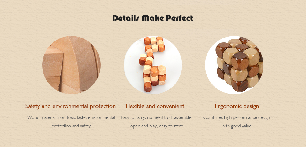 3D Wooden Brain Teaser Puzzle 3D Wooden Brain Teaser Puzzle