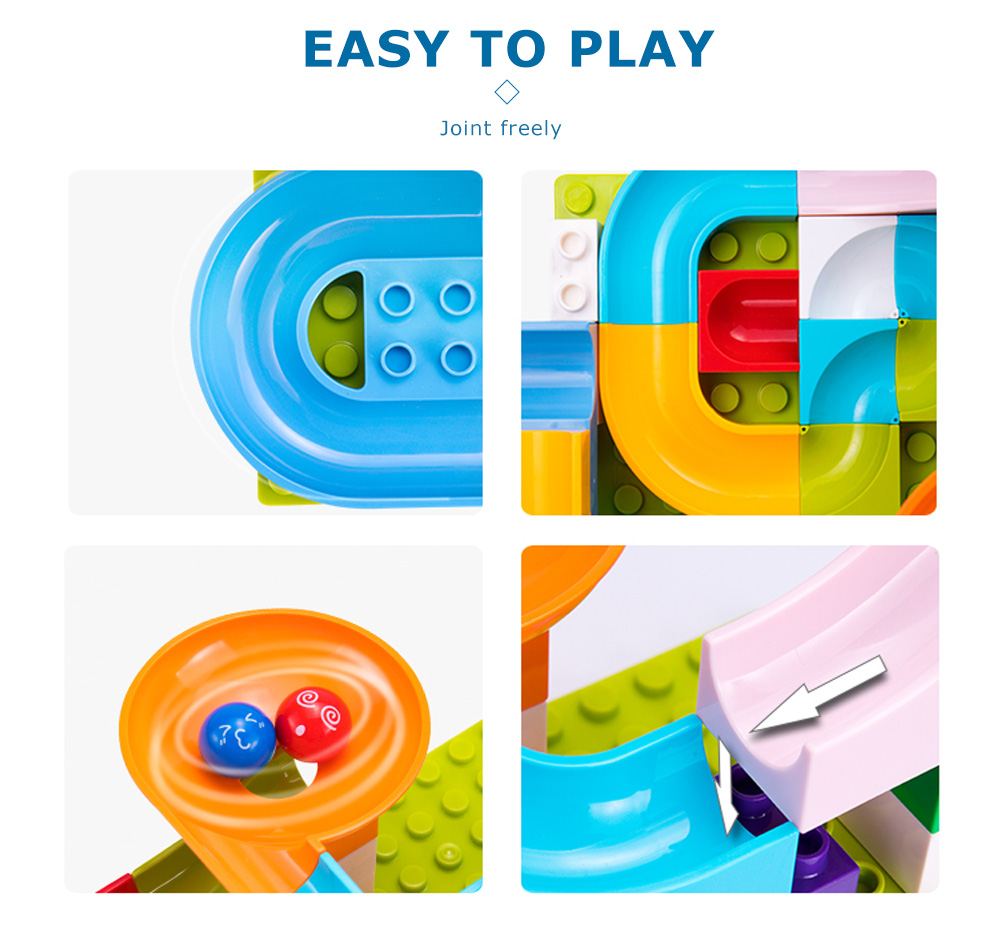 Tumama Construction Marble Race Run Maze Balls Track Building Blocks 52pcs Tumama Construction Marble Race Run Maze Balls Track Building Blocks 52pcs