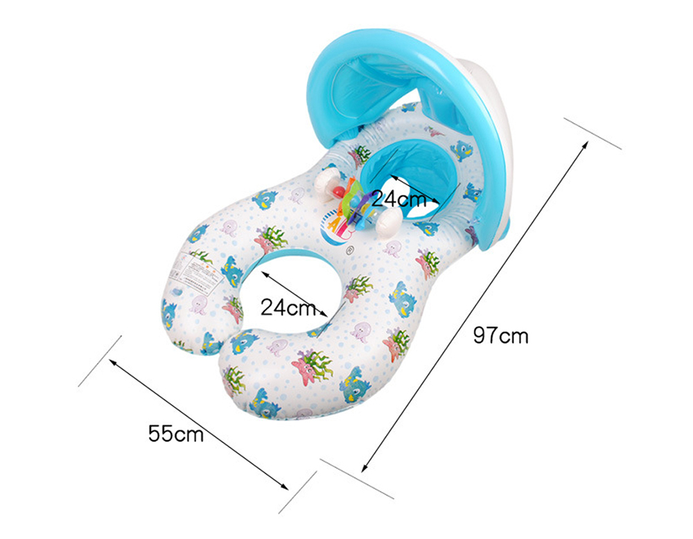Summer Outdoor Pool Sunshade Mother Child Swimming Ring