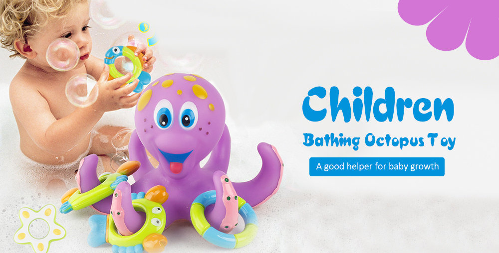 Children Bathing Small Octopus Toy Intelligent Bath Tool