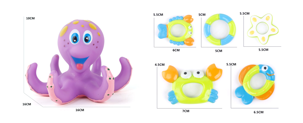 Children Bathing Small Octopus Toy Intelligent Bath Tool Children Bathing Small Octopus Toy Intelligent Bath Tool
