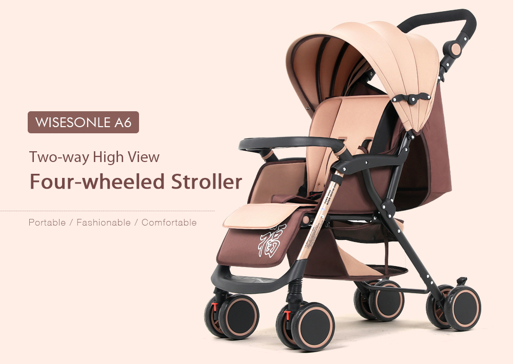 wisesonle A6 Two-way High View Four-wheeled Stroller for Baby wisesonle A6 Two-way High View Four-wheeled Stroller for Baby