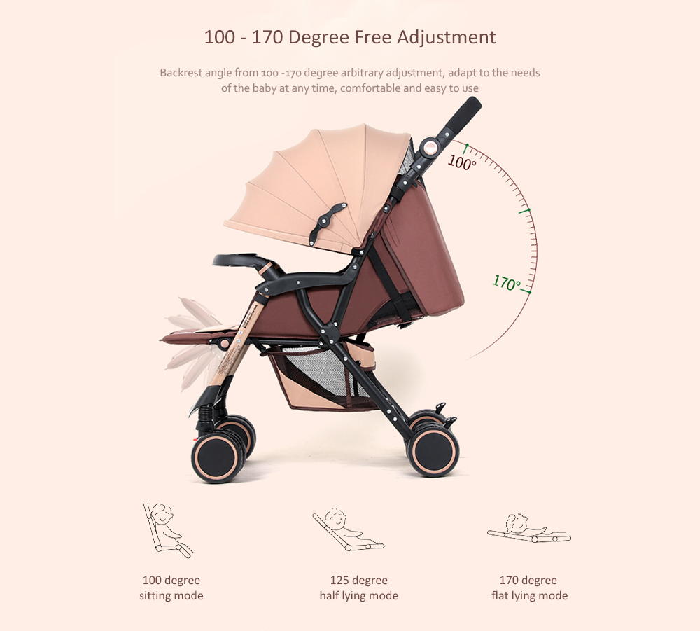 wisesonle A6 Two-way High View Four-wheeled Stroller for Baby
