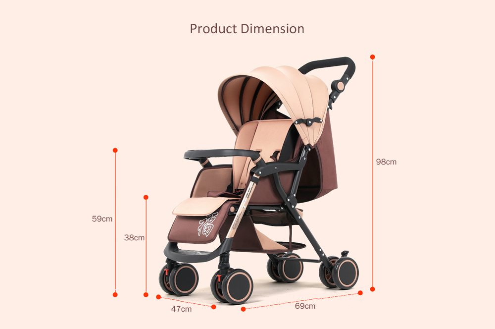 wisesonle A6 Two-way High View Four-wheeled Stroller for Baby