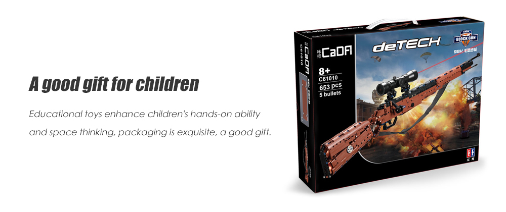 CaDA C61010 Building Block Gun Assembled Toy 98k Sniper Grab Model CaDA C61010 Building Block Gun Assembled Toy 98k Sniper Grab Model