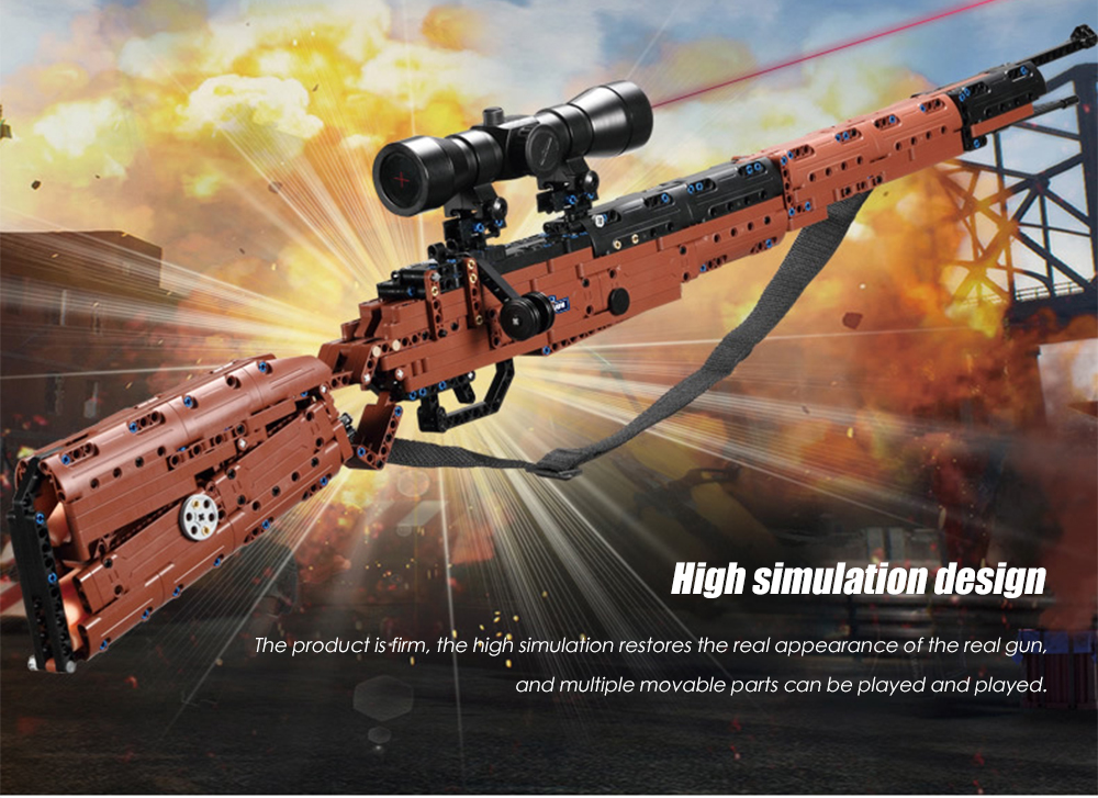 CaDA C61010 Building Block Gun Assembled Toy 98k Sniper Grab Model