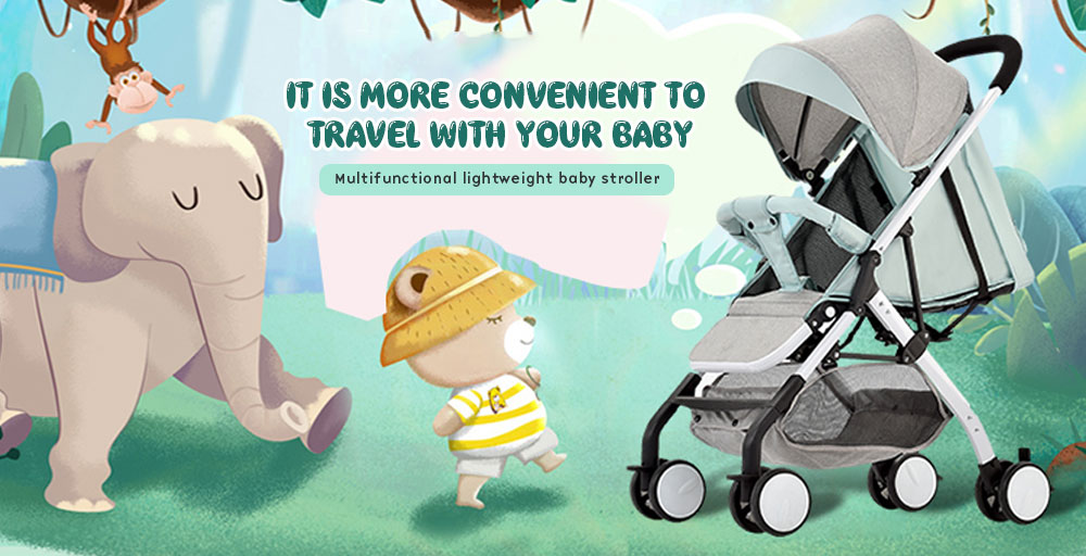 Wisesonle YO - B Aluminum Alloy One-hand Folding Baby Stroller