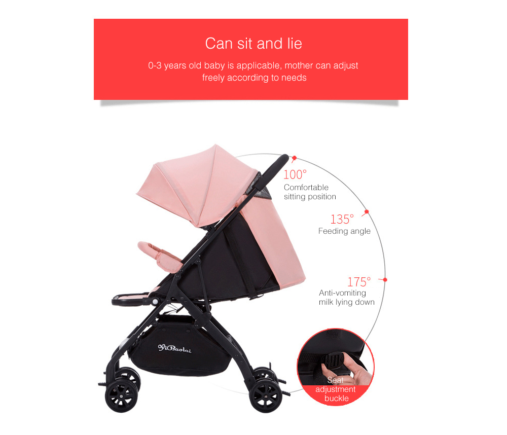 Wisesonle YO - H Aluminum Alloy One-hand Folding Baby Stroller