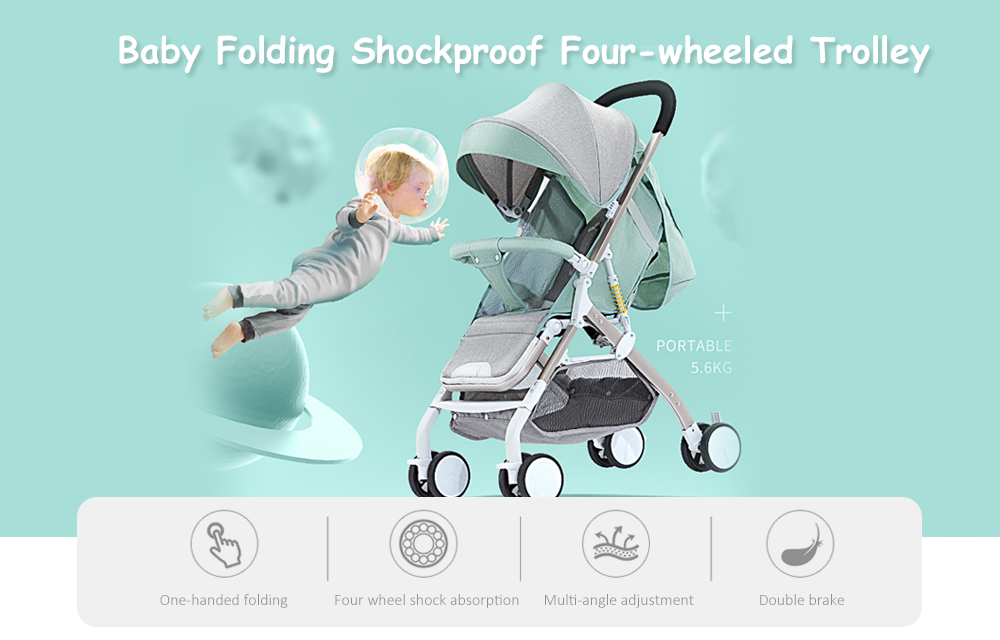 YO - X Baby Folding Shockproof Four-wheeled Trolley YO - X Baby Folding Shockproof Four-wheeled Trolley