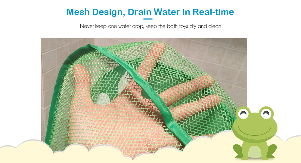 Baby Shower Bath Toys Little Duck / Frog Toy Storage Mesh with Strong Suction Cups Baby Shower Bath Toys Little Duck / Frog Toy Storage Mesh with Strong Suction Cups