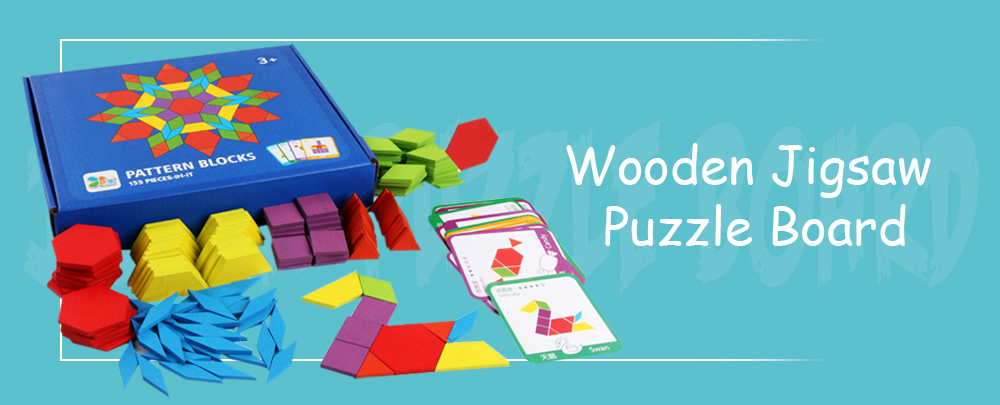 Wooden Jigsaw Puzzle Board Colorful Baby Educational Toy for Children 155pcs Wooden Jigsaw Puzzle Board Colorful Baby Educational Toy for Children 155pcs