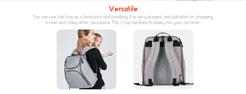 Insular 10036 Simple Rhombus Embroidered Shoulder Waterproof Mummy Bag Backpack Insular 10036 Simple Rhombus Embroidered Shoulder Waterproof Mummy Bag Backpack