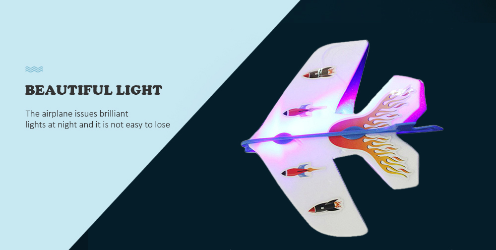 Slingshot LED Light Flare Catapult Airplane Outdoor Toy for Kid