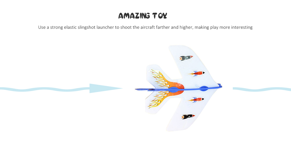 Slingshot LED Light Flare Catapult Airplane Outdoor Toy for Kid