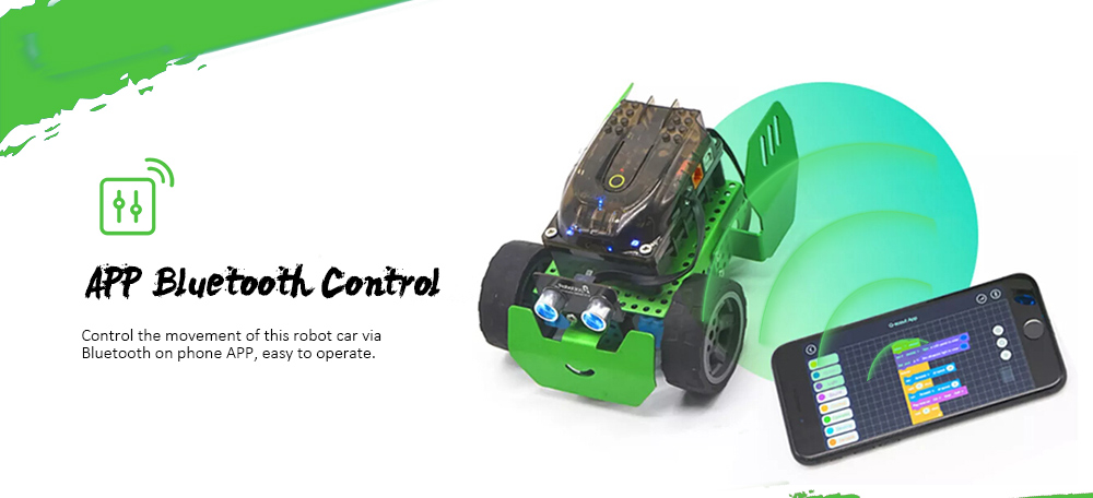 ROBOBLOQ Q - Scout DIY Smart RC Robot Car Kit Programmable Tracking APP Control ROBOBLOQ Q - Scout DIY Smart RC Robot Car Kit Programmable Tracking APP Control