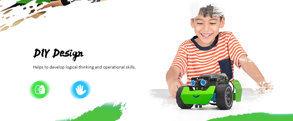 ROBOBLOQ Q - Scout DIY Smart RC Robot Car Kit Programmable Tracking APP Control ROBOBLOQ Q - Scout DIY Smart RC Robot Car Kit Programmable Tracking APP Control