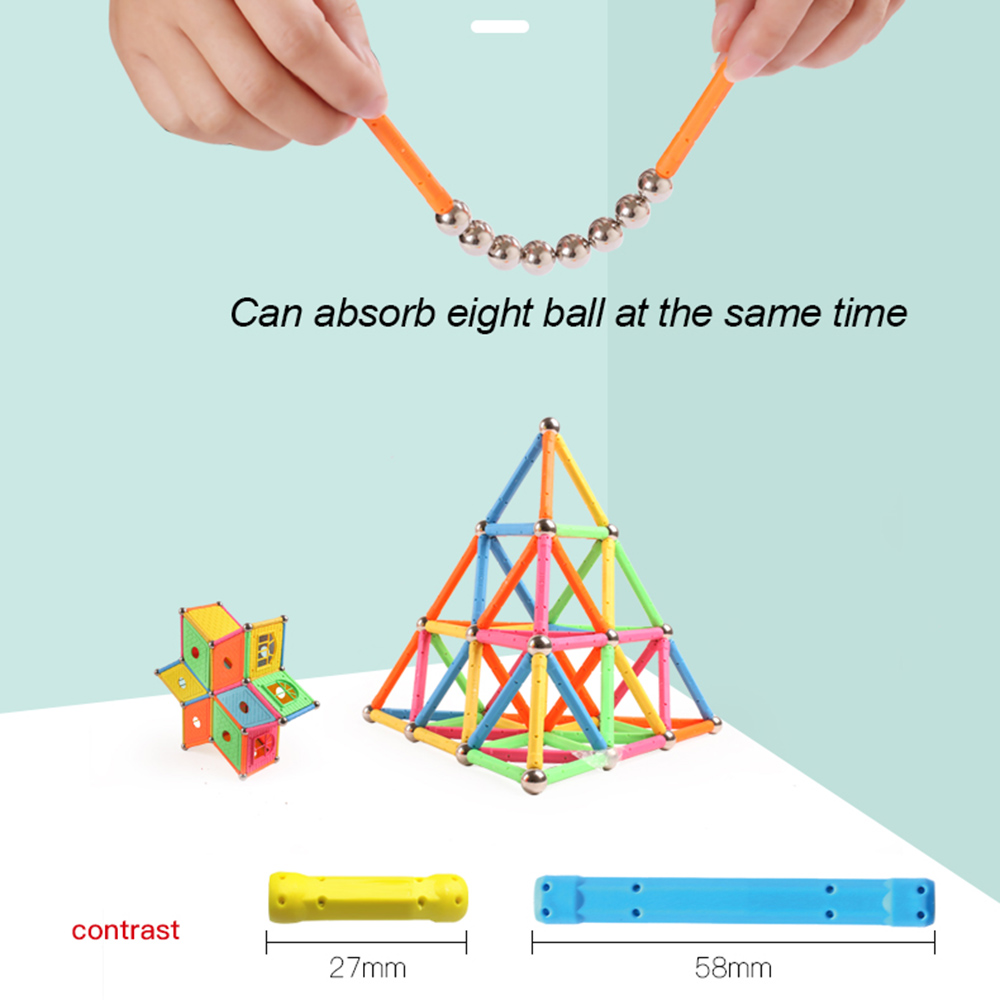 TENSOGER QXIII - 84A Educational Toys Magnetic Long Rods Fighting Blocks 84pcs TENSOGER QXIII - 84A Educational Toys Magnetic Long Rods Fighting Blocks 84pcs