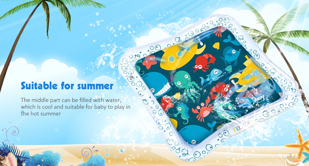 Square Marine Animal Children Outdoor Inflatable Water Mat