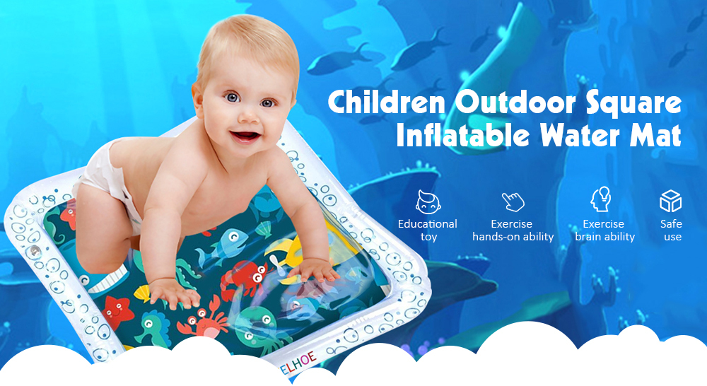 Square Marine Animal Children Outdoor Inflatable Water Mat