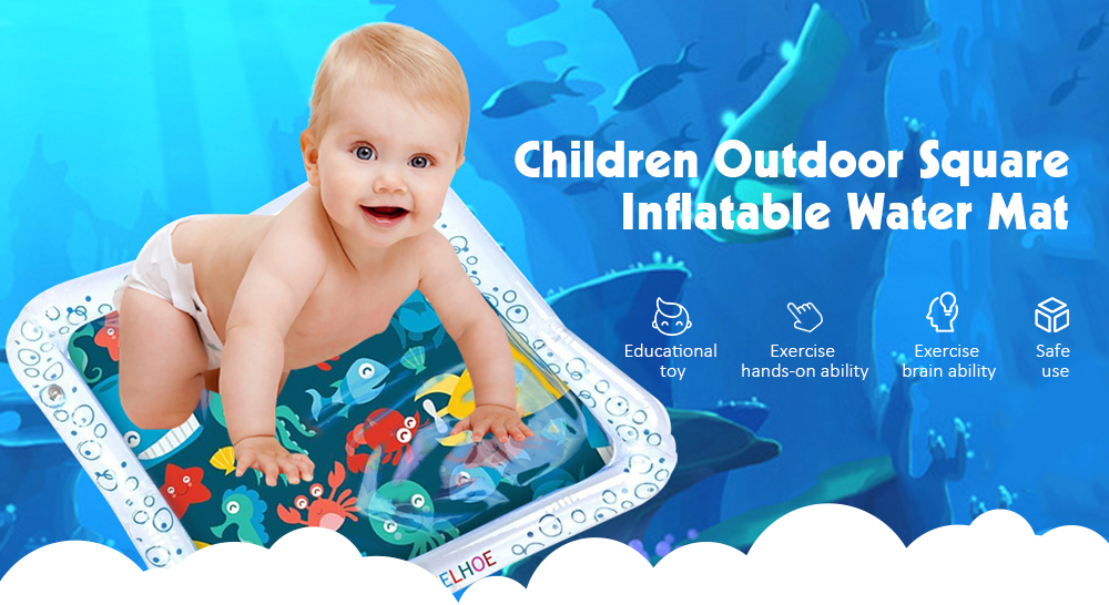 Square Marine Animal Children Outdoor Inflatable Water Mat Square Marine Animal Children Outdoor Inflatable Water Mat