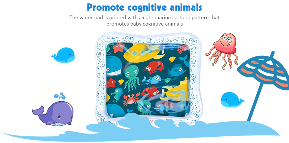Square Marine Animal Children Outdoor Inflatable Water Mat Square Marine Animal Children Outdoor Inflatable Water Mat
