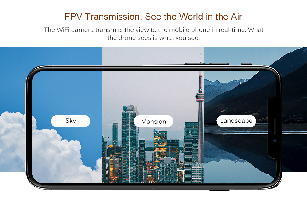 LEAD HONOR LH - X25SWF WiFi FPV RC Drone 2.4G Control Altitude Hold One Key Control Headless Adjustable Speed Flip - RTF LEAD HONOR LH - X25SWF WiFi FPV RC Drone 2.4G Control Altitude Hold One Key Control Headless Adjustable Speed Flip - RTF