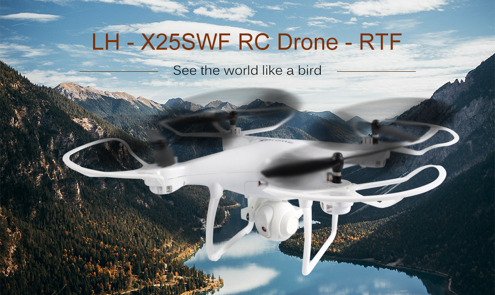 LEAD HONOR LH - X25SWF WiFi FPV RC Drone 2.4G Control Altitude Hold One Key Control Headless Adjustable Speed Flip - RTF