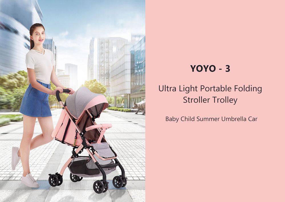 YOYO - 3 Ultra Light Portable Folding Trolley Baby Child Summer Umbrella Car
