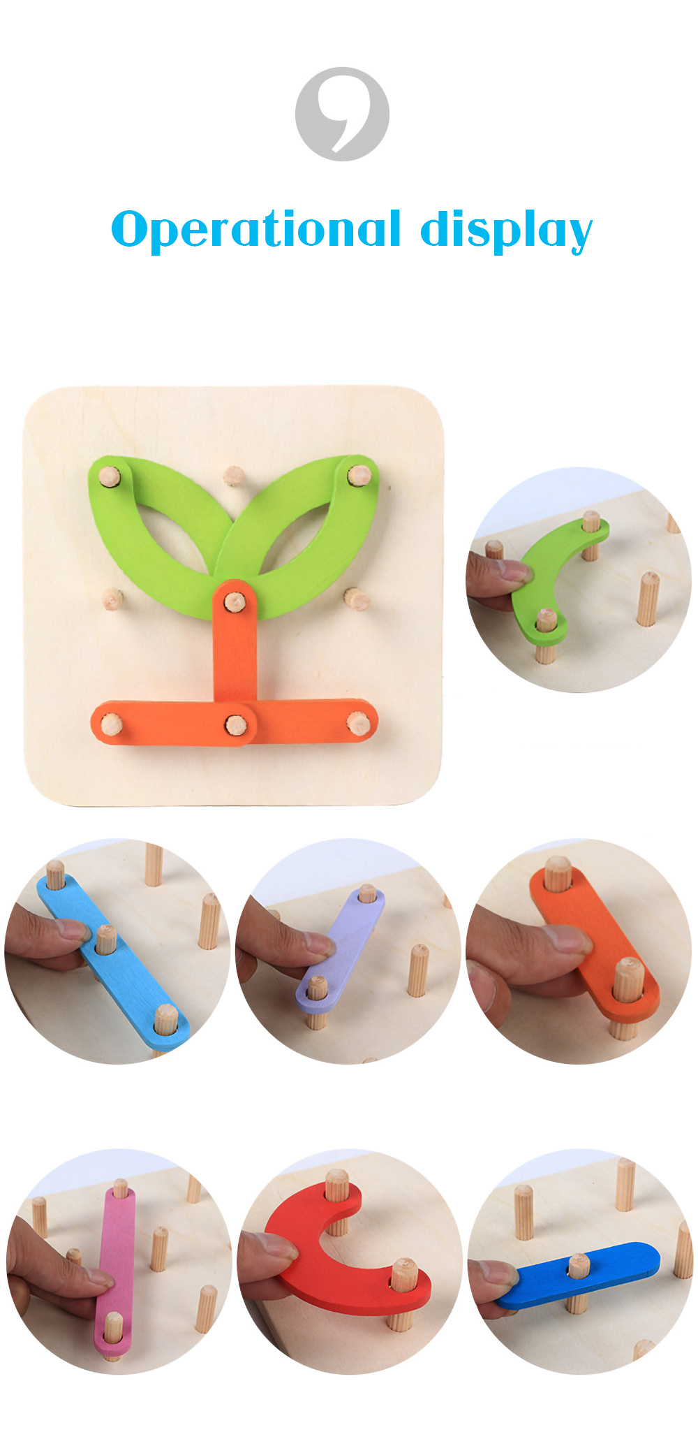 Wooden Letter Number Stacking Blocks Toy Set for Kid