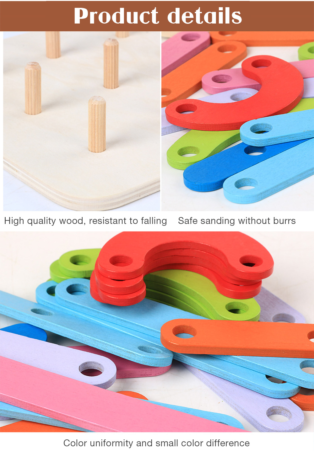 Wooden Letter Number Stacking Blocks Toy Set for Kid