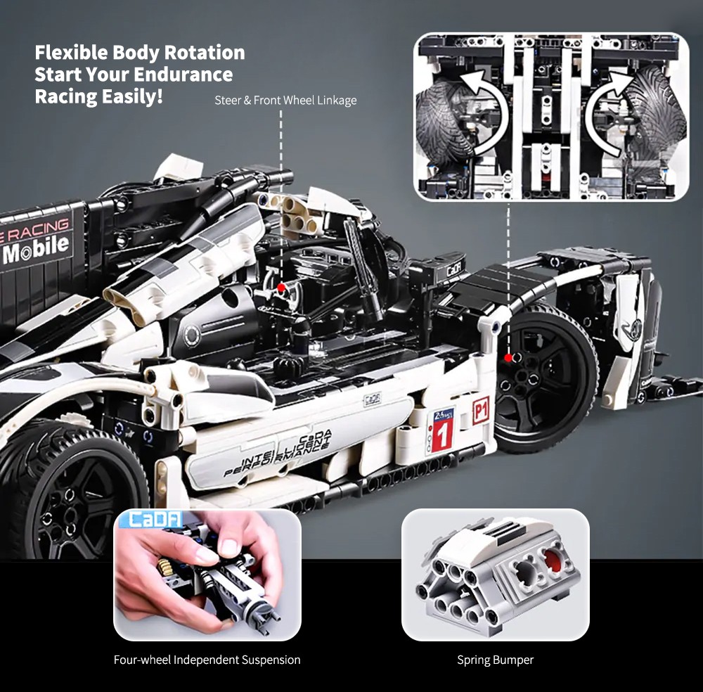 CaDA Stylish Racing Model Assembling Educational Toys