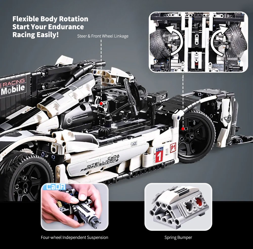 CaDA Stylish Racing Model Assembling Educational Toys CaDA Stylish Racing Model Assembling Educational Toys