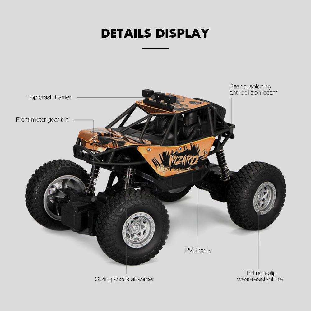 2030 2.4G Wireless Remote Control 1 / 18 Alloy High Speed Climbing Off-road Vehicle Toy