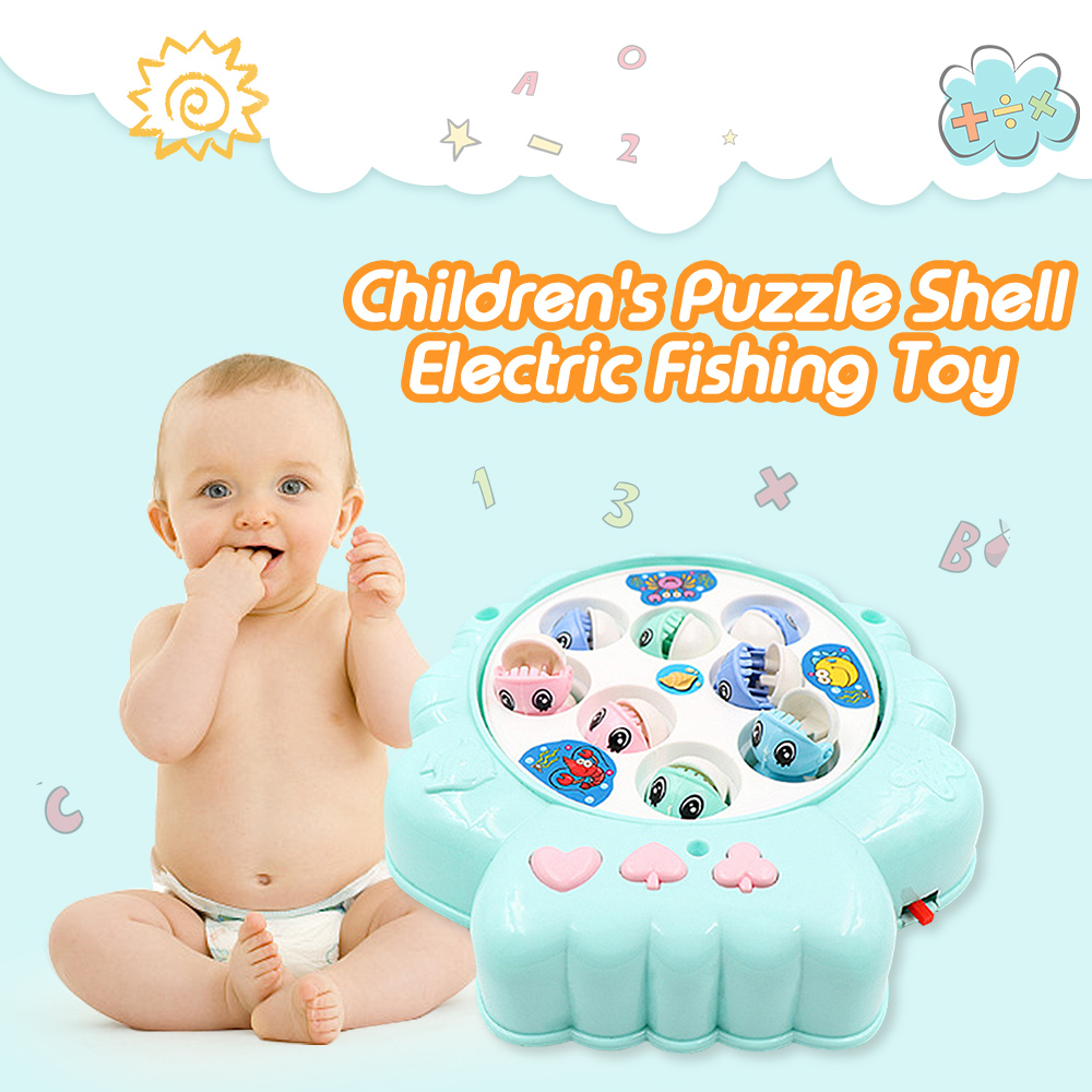 Children's Puzzle Shell Electric Fishing Toy