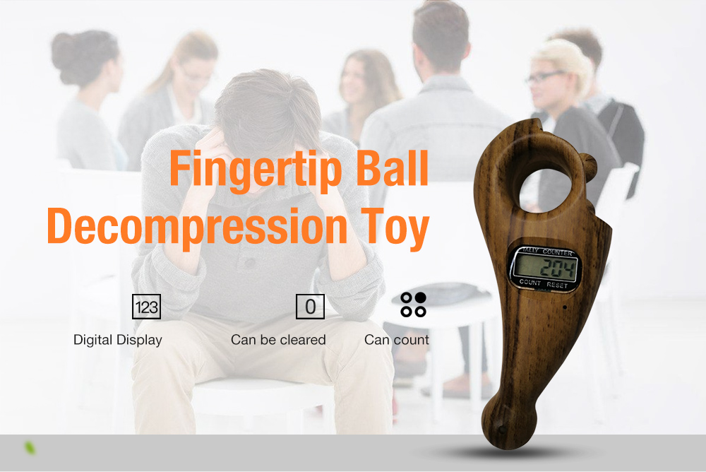 Fingertip Ball Decompression Toy with Digital Display