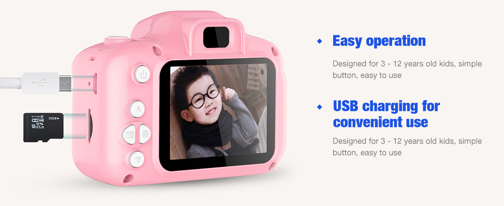 Mini Digital Cute Camera for Kids High Definition
