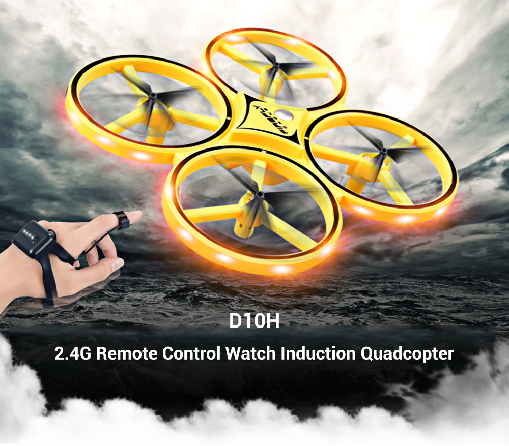 D10H 2.4G Remote Control Watch Induction Quadcopter