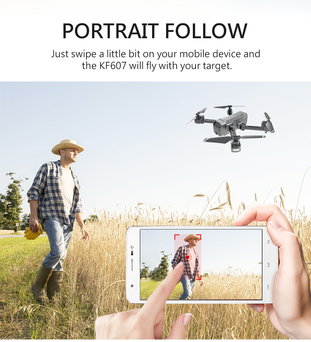 KF607 Quadcopter Optical Flow Pressure Altitude Hold WiFi Wide-angle Electric Adjustment Camera