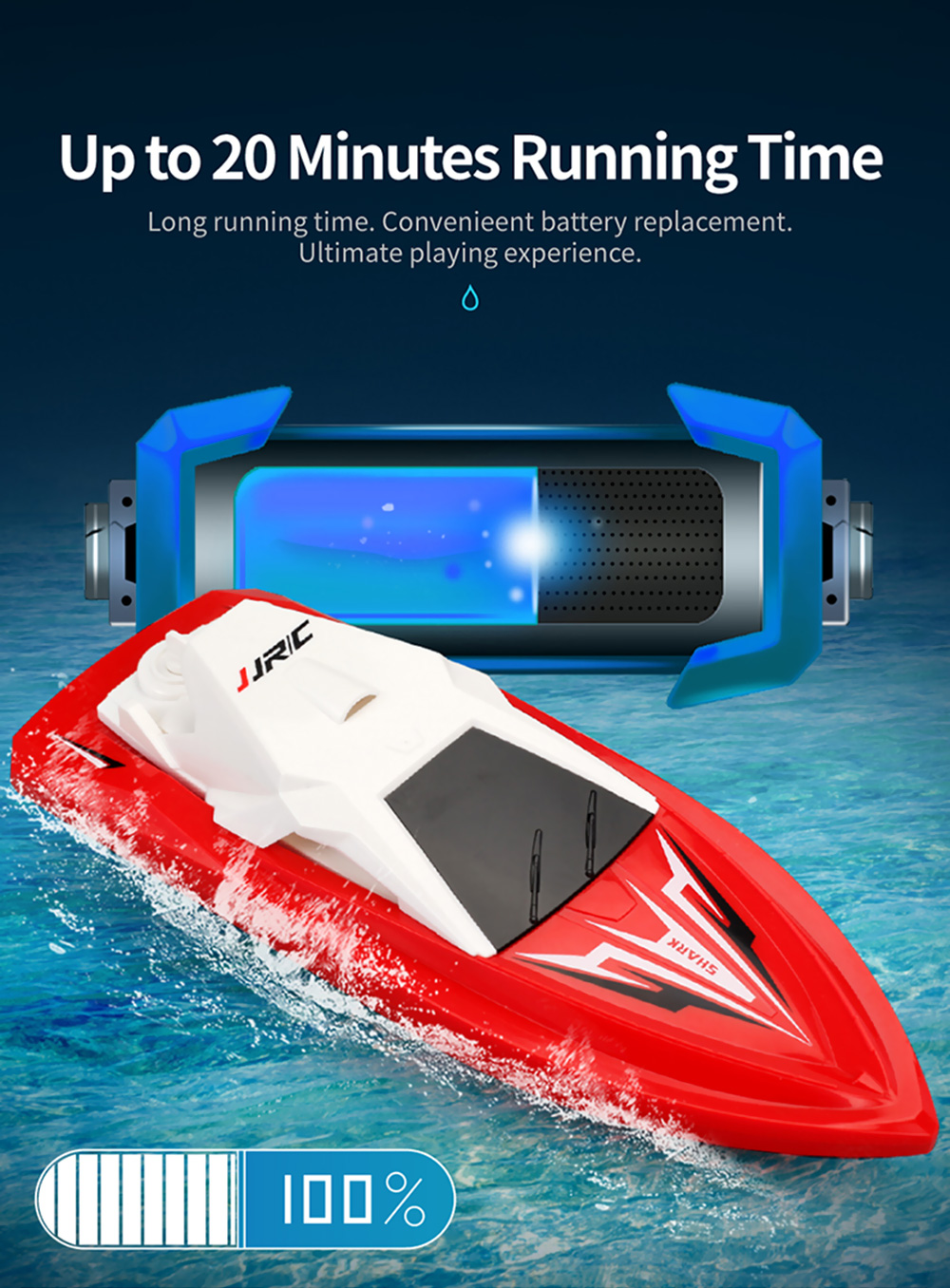 JJRC S5 1:47 2.4G Ultra-long Endurance Remote Control Racing Boat