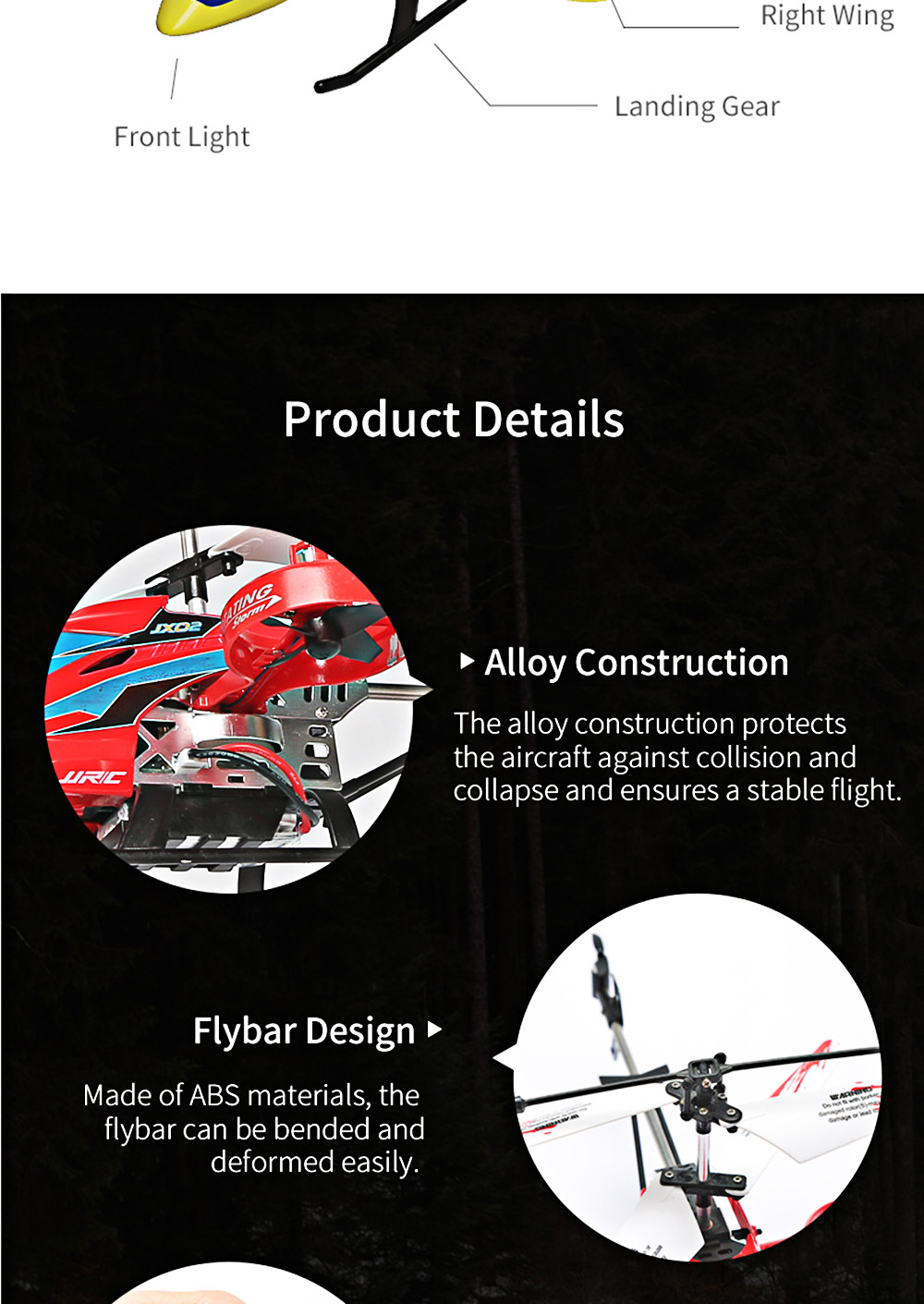 JJRC JX02 2.4G 4CH RC Helicopter Altitude Hold / Side Propellers / Light Control JJRC JX02 2.4G 4CH RC Helicopter Altitude Hold / Side Propellers / Light Control