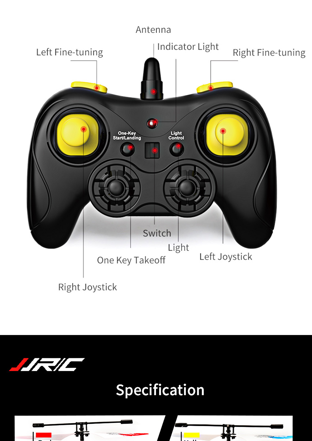 JJRC JX02 2.4G 4CH RC Helicopter Altitude Hold / Side Propellers / Light Control JJRC JX02 2.4G 4CH RC Helicopter Altitude Hold / Side Propellers / Light Control