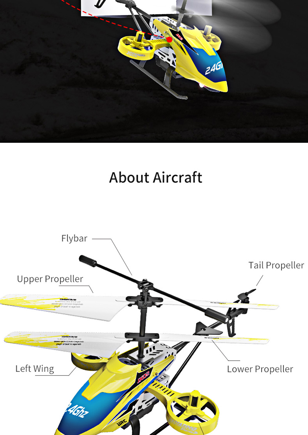 JJRC JX02 2.4G 4CH RC Helicopter Altitude Hold / Side Propellers / Light Control JJRC JX02 2.4G 4CH RC Helicopter Altitude Hold / Side Propellers / Light Control