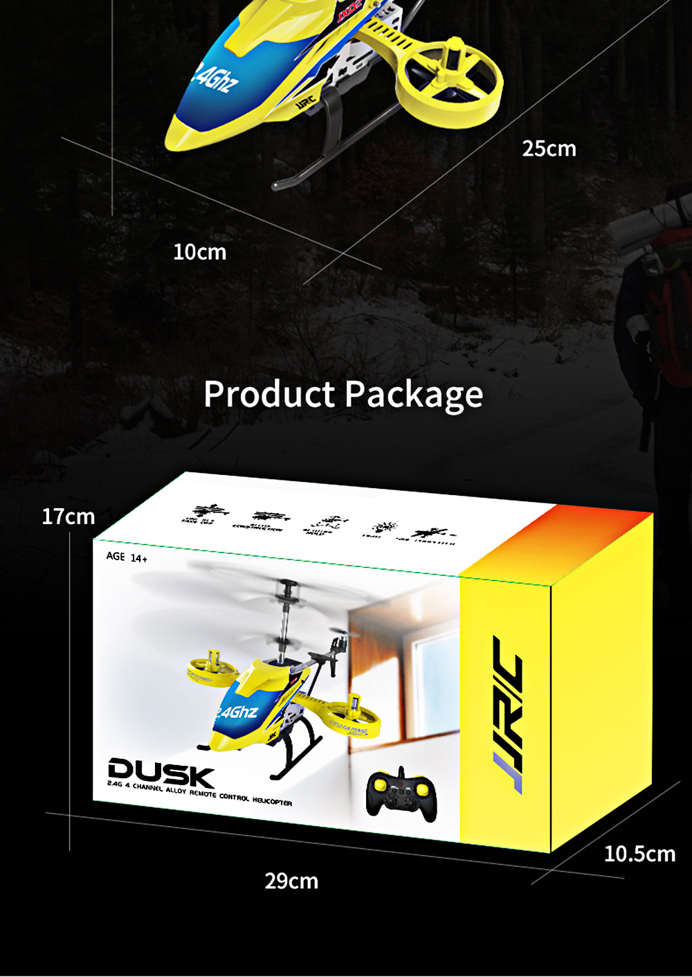 JJRC JX02 2.4G 4CH RC Helicopter Altitude Hold / Side Propellers / Light Control JJRC JX02 2.4G 4CH RC Helicopter Altitude Hold / Side Propellers / Light Control